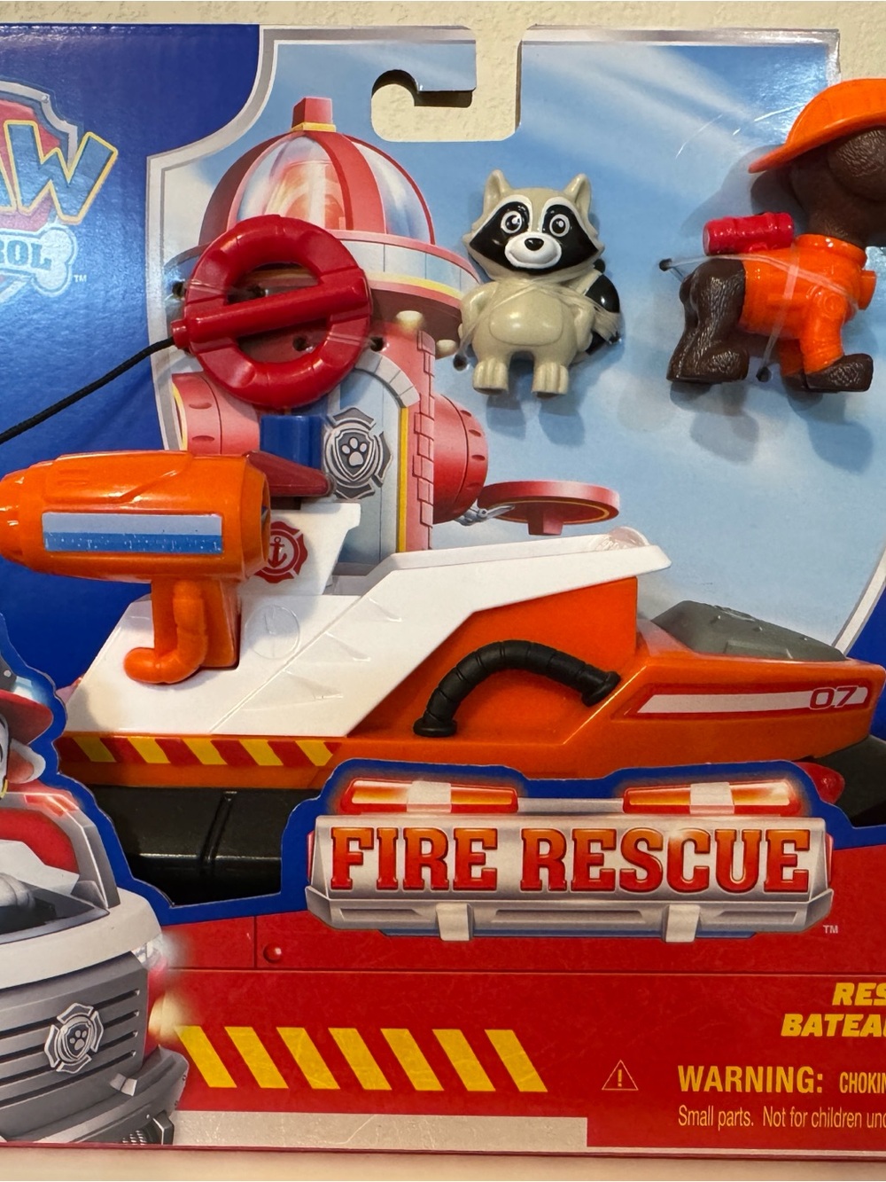 Paw Patrol Fire Rescue Boat Toy - Orange and White